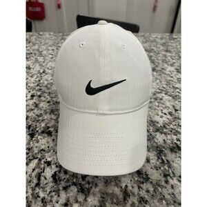 Nike Hat Cap Strap Back White Dri-FIT Legacy91 Golf Embroidered Swoosh Mens
